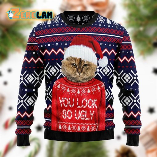 Photo Inserted You Are So Ugly Christmas Blue Ugly Sweater