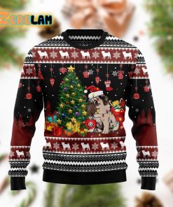 Pug Besides A Christmas Tree Funny Ugly Sweater