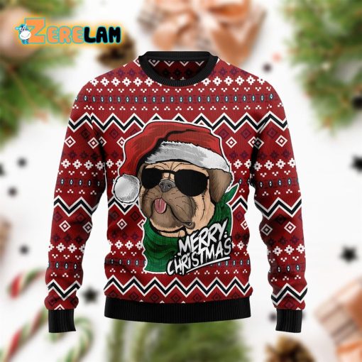 Pug Merry Christmas Sunglasses Funny Ugly Sweater