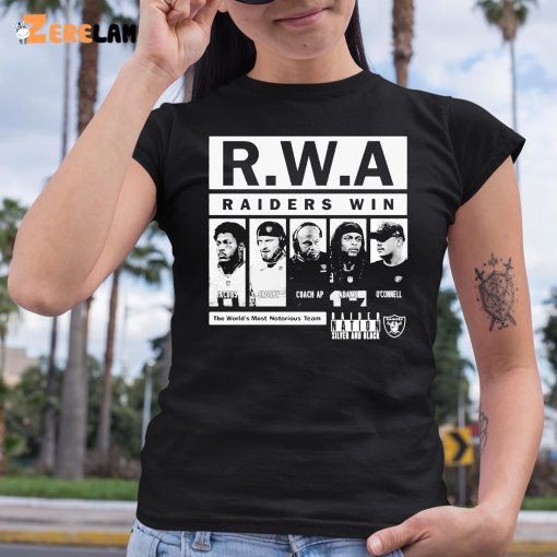 RWA Raider Win The Worlds Most Notoriout Team Shirt