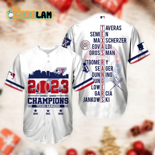 Rangers 2023 Champions Baseball Jersey