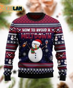 Red Wine Snowman How To Avoid A Meltdown Funny Ugly Sweater