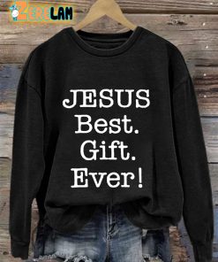 Retro Jesus Best Gift Ever Print Sweatshirt