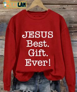 Retro Jesus Best Gift Ever Print Sweatshirt 4