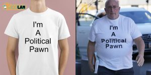 Robert Crimo Jr. wearing I’m a political pawn T shirt
