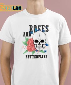 Roses And Butterflies Skull Shirt