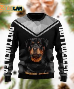 Rottweiler I’m A Lover Not A Fighter Christmas Funny Ugly Sweater