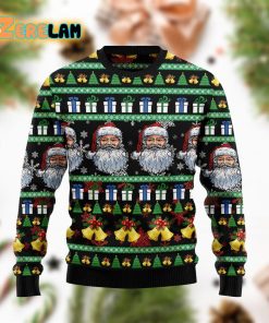 Santa Claus Jingle Bell Funny Green Ugly Sweater