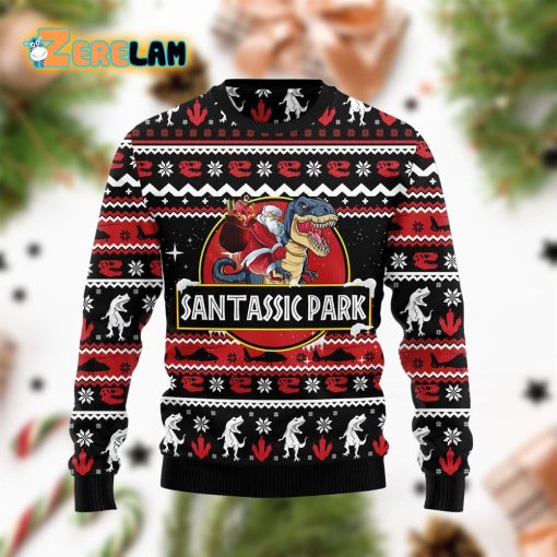 Santassic Park Christmas Funny Ugly Sweater