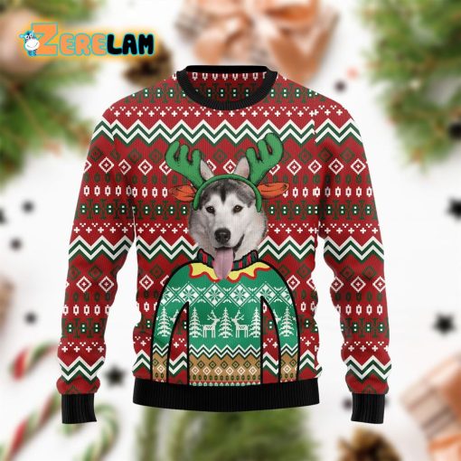 Siberian Husky Christmas Awesome Funny Ugly Sweater