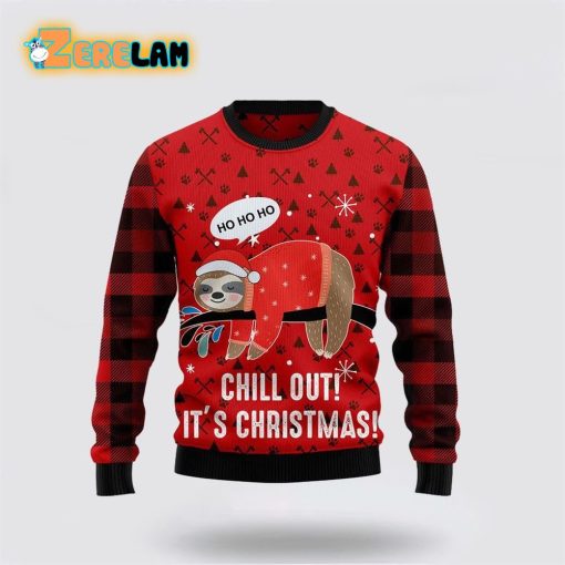 Sloth Lover Christmas Funny Red Ugly Sweater