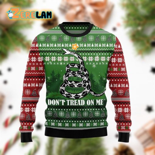 Snake Dont Tread On Me Funny Brown Ugly Sweater