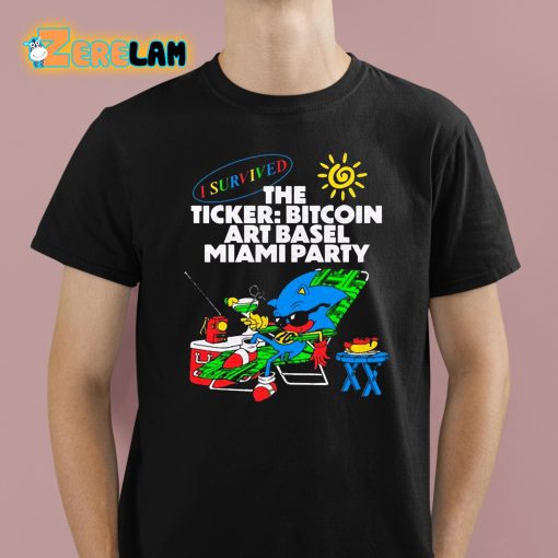 Sonic Summer The Ticker Bitcoin Art Basel Miami Party Shirt