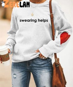 Swearing Helps Heart Sweatshirt 1