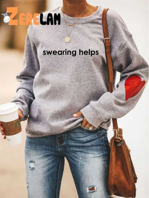 Swearing Helps Heart Sweatshirt