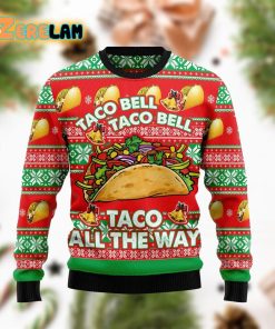 Taco Bell Taco On The Way Christmas Funny Ugly Sweater