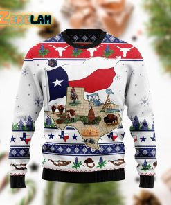 Texas Our Texas Bluebonnet Christmas Funny Ugly Sweater