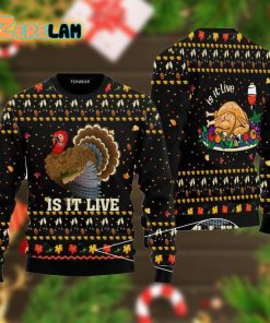 Thanksgiving Chicken It Is Live Black Ugly Sweater