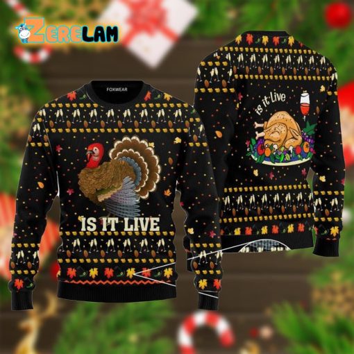 Thanksgiving Chicken It Is Live Black Ugly Sweater