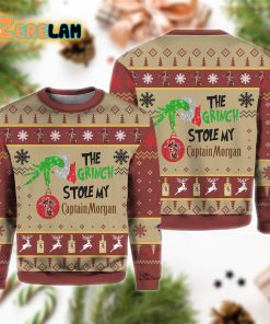 The Grnch Stole My Captain Morgan Christmas Ugly Sweater