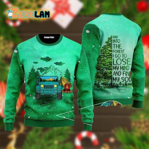 Travelling Green Christmas Ugly Sweater