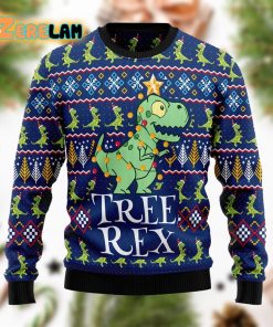 Tree Rex Green Dinosaur Funny Ugly Sweater