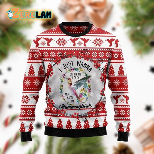 Watch Hummingbirds Funny Red Ugly Sweater