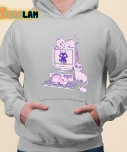 Weirdlilguys Computer Cat Shirt grey 3 1
