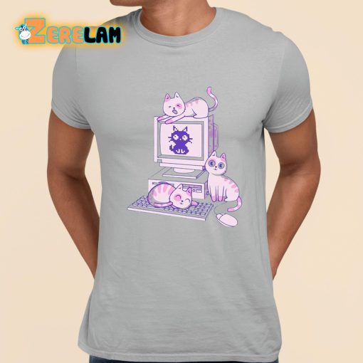 Weirdlilguys Computer Cat Shirt