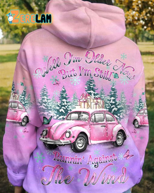 Well I’m Older Now But Im Still Runnin Against The Wind Christmas Pink And Purple Hoodie