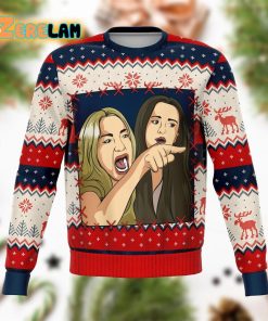 Woman Yelling At Smudge The Cat Meme V2 Christmas Ugly Sweater
