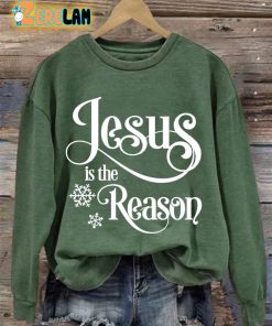 WomenS Jesus Is The Reason Long Sleeve Sweatshirt 2