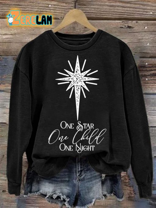 Women’s Christmas One Star One Child One Night Sweatshirt