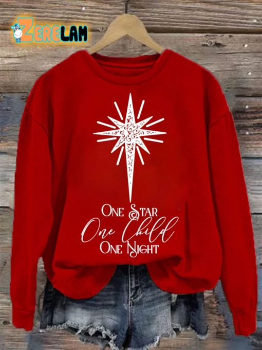 Women’s Christmas One Star One Child One Night Sweatshirt