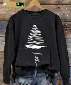 Women’s Faith Christmas Tree Sweatshirt