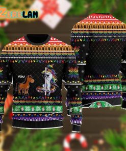You Me Horse And Unicorn Christmas Ugly Sweater