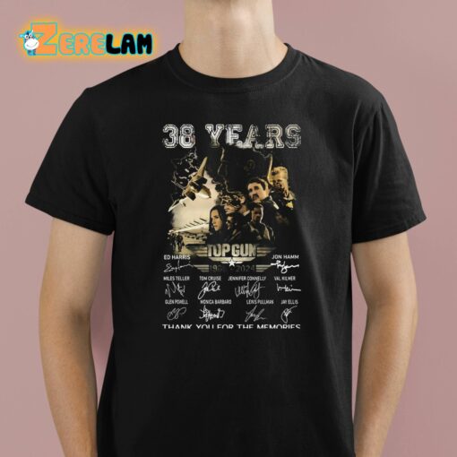 38 Years 1986-2024 Top Gun Thank You For The Memories Shirt