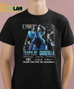 70 Years Of 1954-2024 Godzilla Thank You For The Memories Shirt