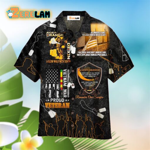 Agent Orange Vietnam Proud Veteran Memorial Hawaiian Shirt