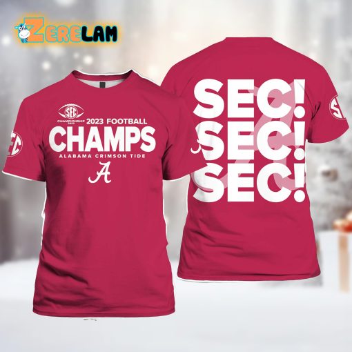 Alabama Crimson Tide 2023 SEC Football Conference Champions Shirt