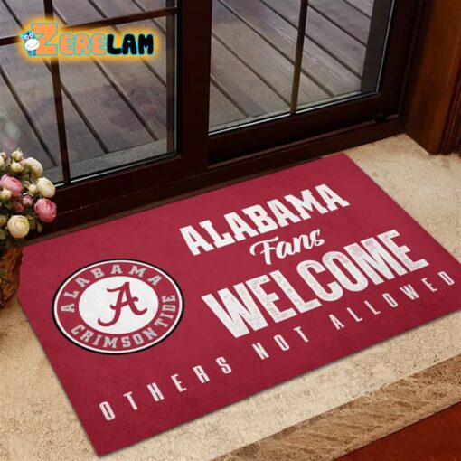 Doormat Alabama Fans Welcome Others not Allowed Doormat