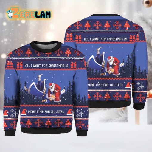 All i want for Christmas is more time for jiu jitsu ugly Christmas sweater