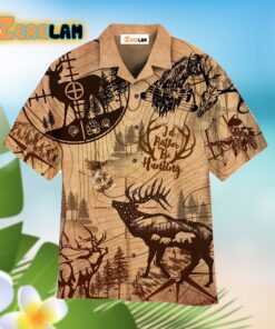 Amazing Hunting Deer Brown Hawaiian Shirt
