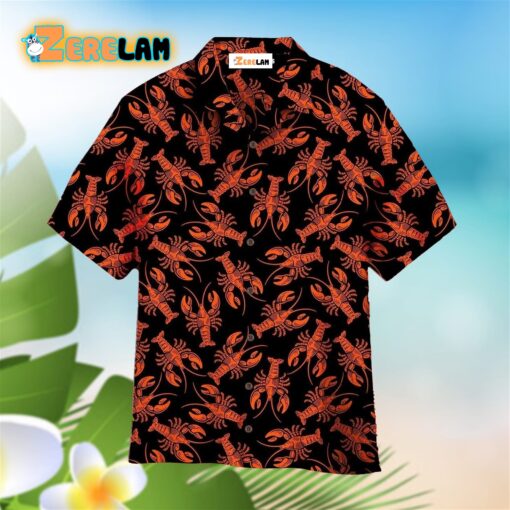 Amazing Lobster Tropical Black Hawaiian Shirt