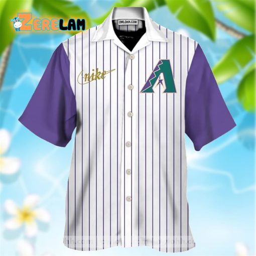 Arizona Diamondbacks Personalized White Hawaiian Shirt