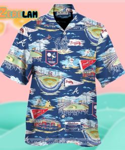 Atlanta Braves Scenic Hawaiian Shirt