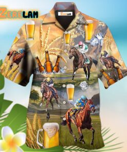 Beer And Horse Racing On The Steppe Hawaiian Shirt
