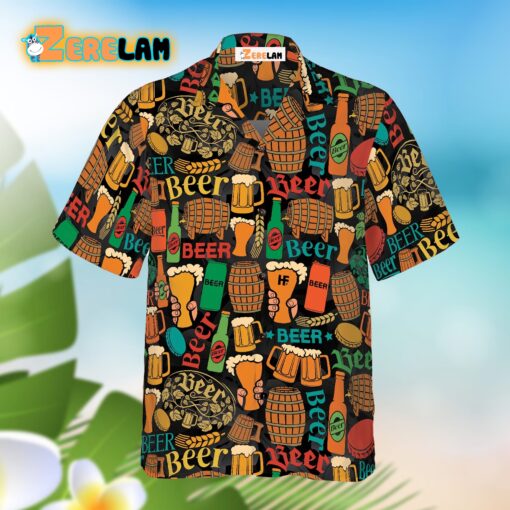 Beer Mug Pattern Hawaiian Shirt