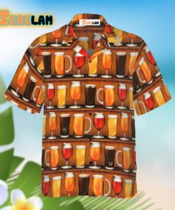 Beer Mugs Orange Color Hawaiian Shirt