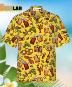 Beer Yellow Lobster Yummy Hawaiian Shirt